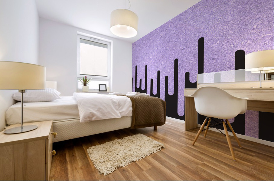 Dripping  Purple Glitter Mural print