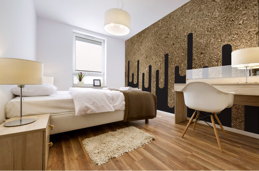 Dripping Tan Glitter Mural print
