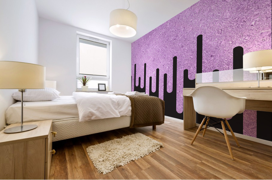 Dripping Plum Glitter Mural print