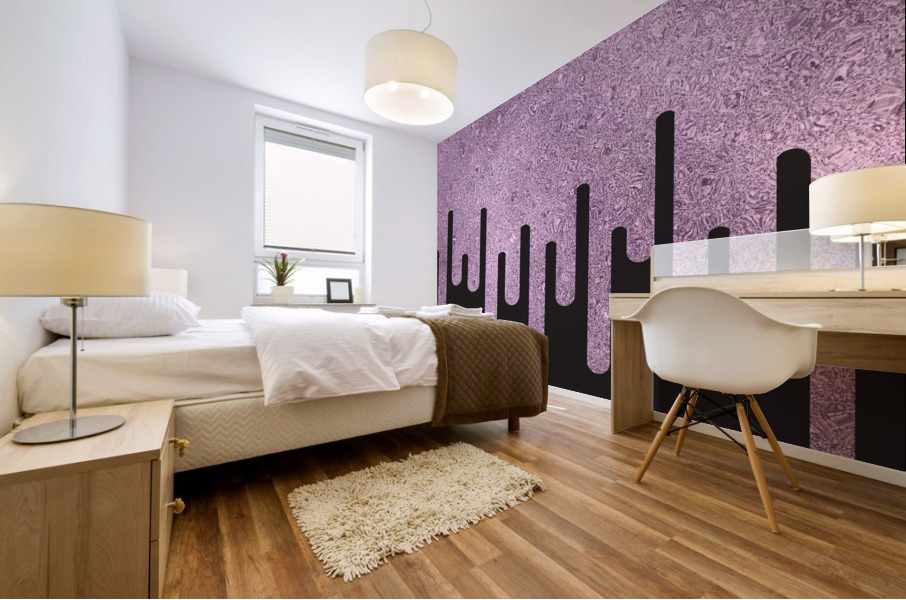 Dripping Lavender Glitter Mural print