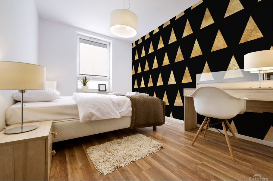 Gold Shimmer Triangle Mural print