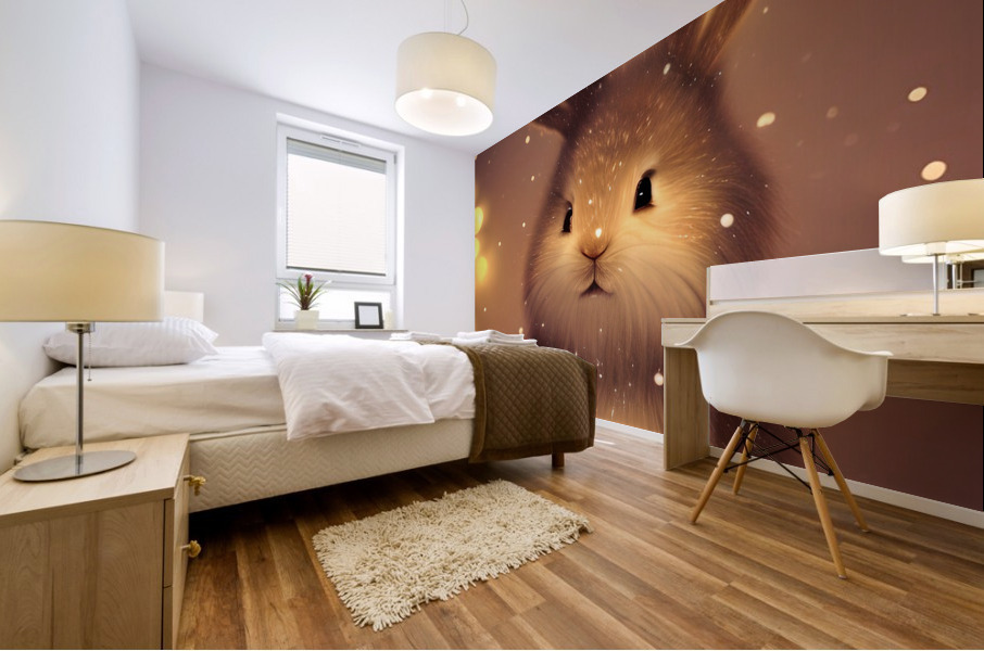 Glowing Bunny Mural print