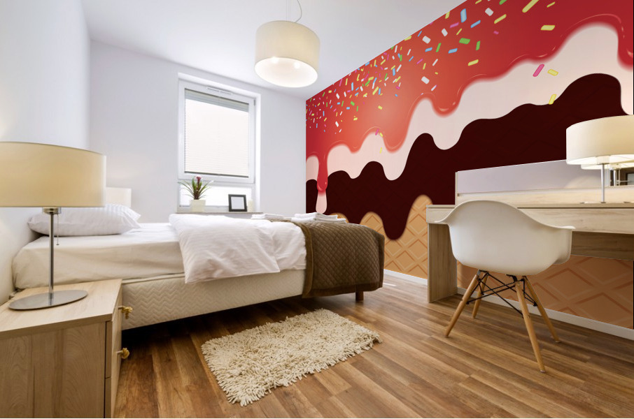 Cherry Jubilee Waffle Mural print