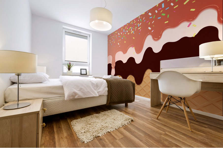 Brownie Blast Waffle Mural print