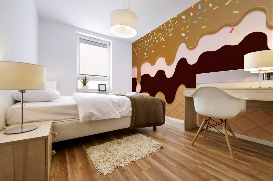 Double Chocolate Waffle Mural print