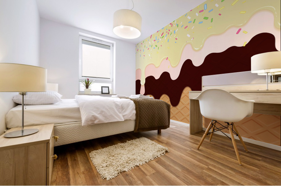Almond Waffle Mural print