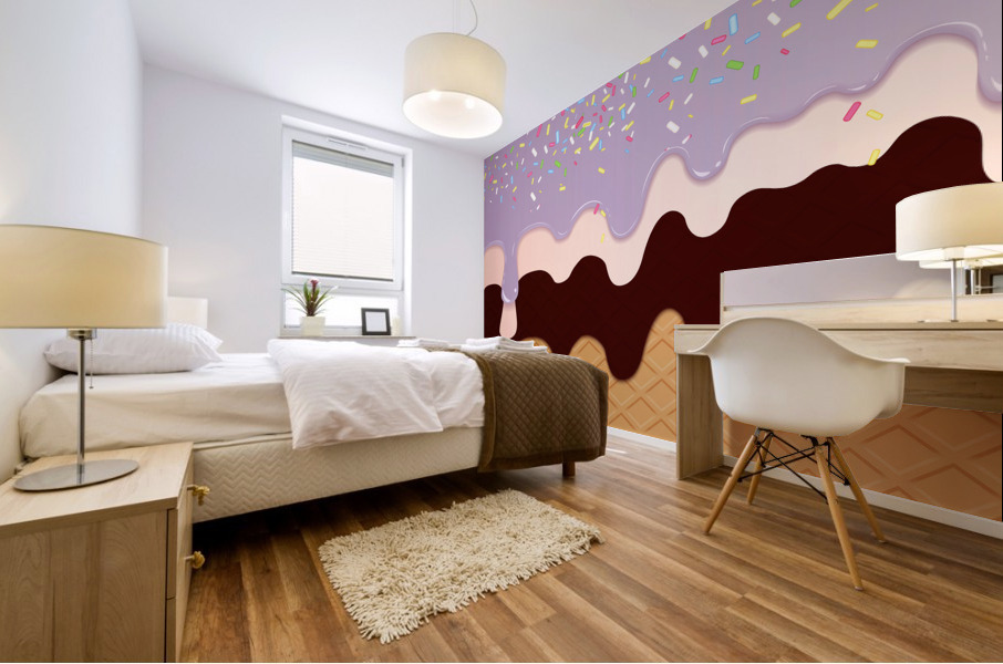 Choco Crunch Waffle Mural print