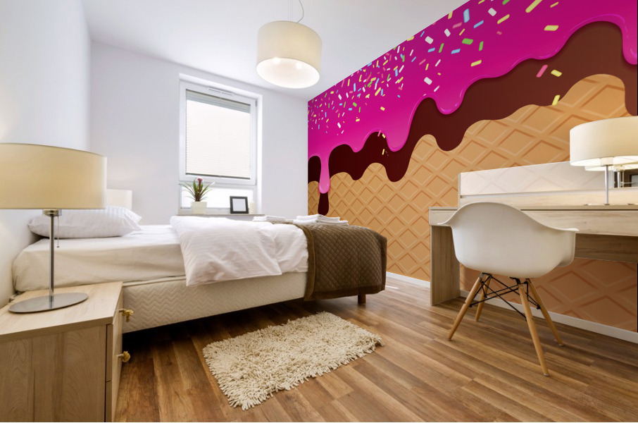 Rose Creamy Waffle Artwork Mural print