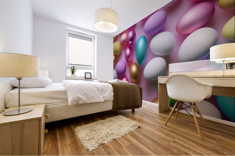 Colorful Easter Eggs Mural print