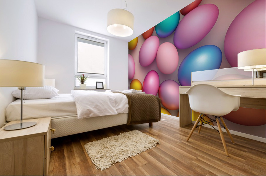 Colorful Eggs Mural print