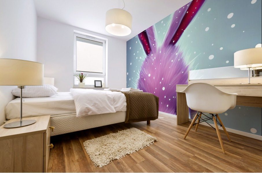 Snow Bunny Mural print