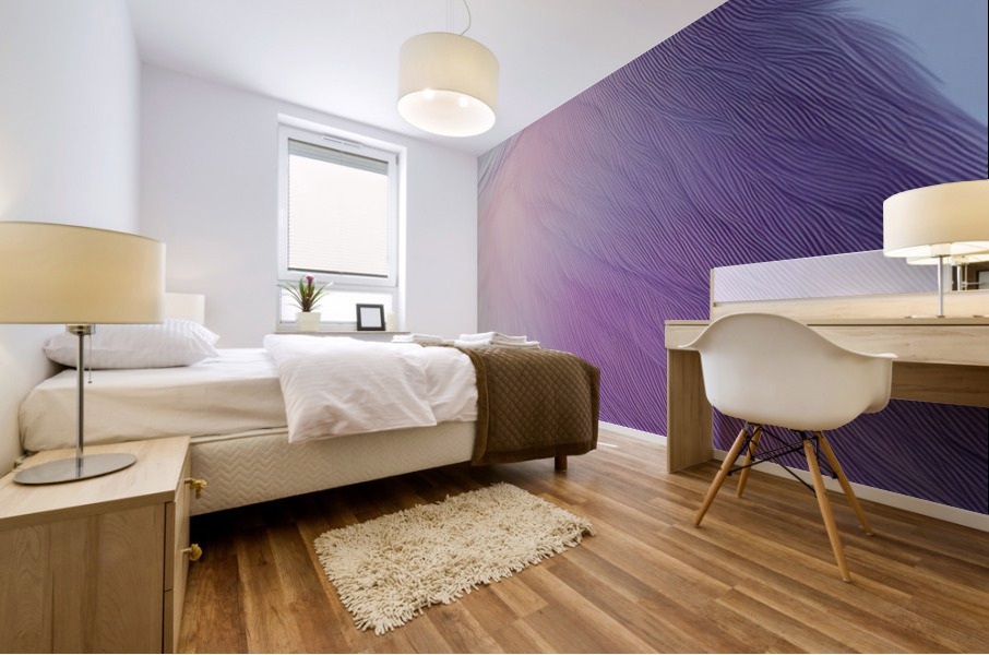 Magenta Purple Bird Mural print