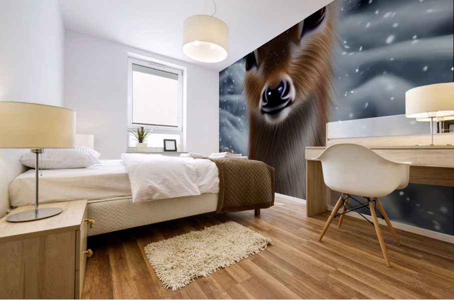 Beautiful Deer Mural print