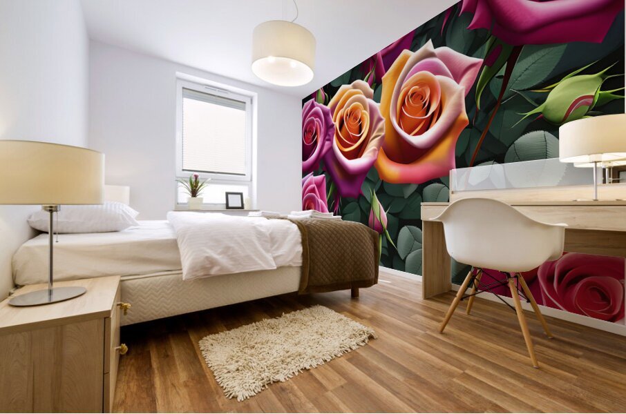 Beautiful Roses Mural print
