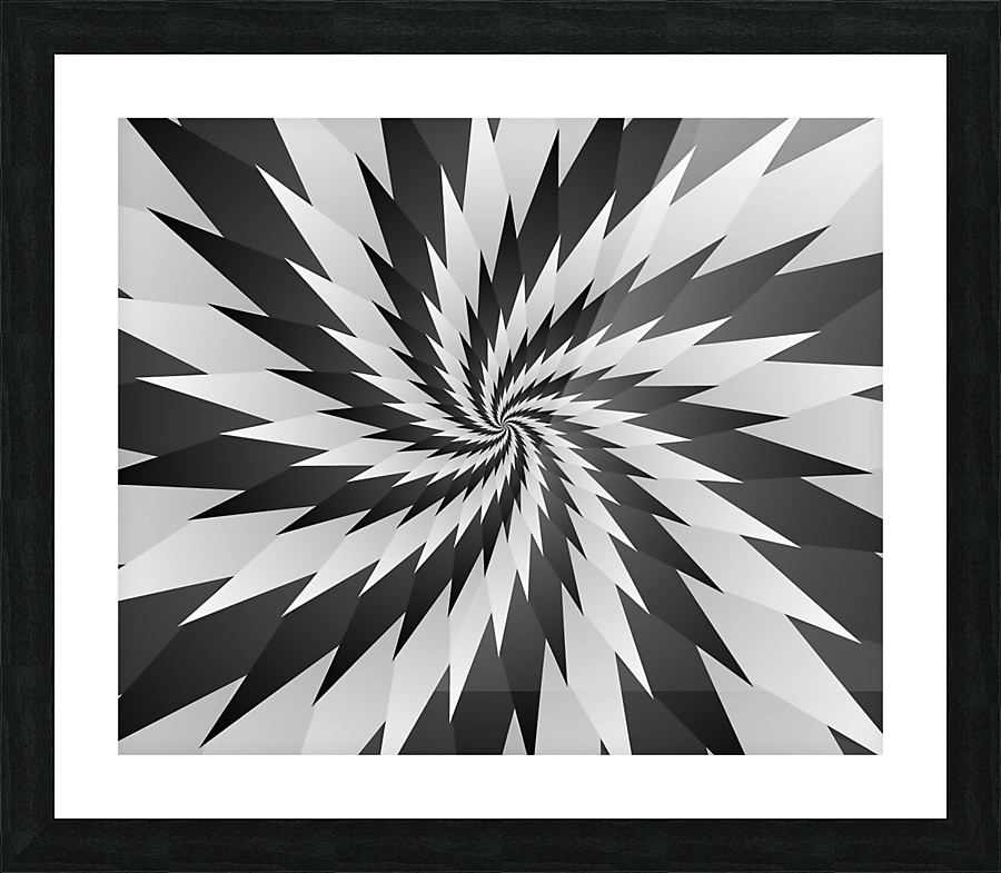 Sharp Swirl Art Picture Frame print