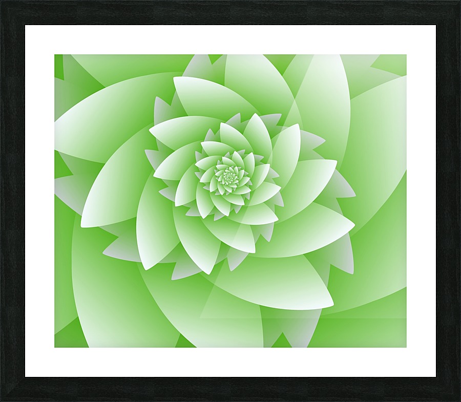 Greeny Floral Picture Frame print