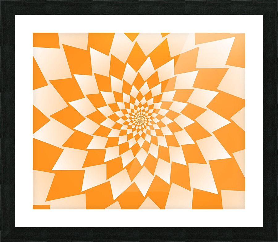Abstract Orange Geometric Artwork Picture Frame print