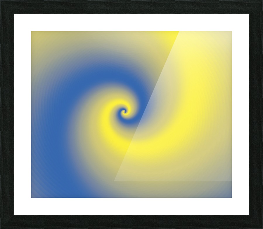 Abstract Yellow & Blue Artwork Picture Frame print