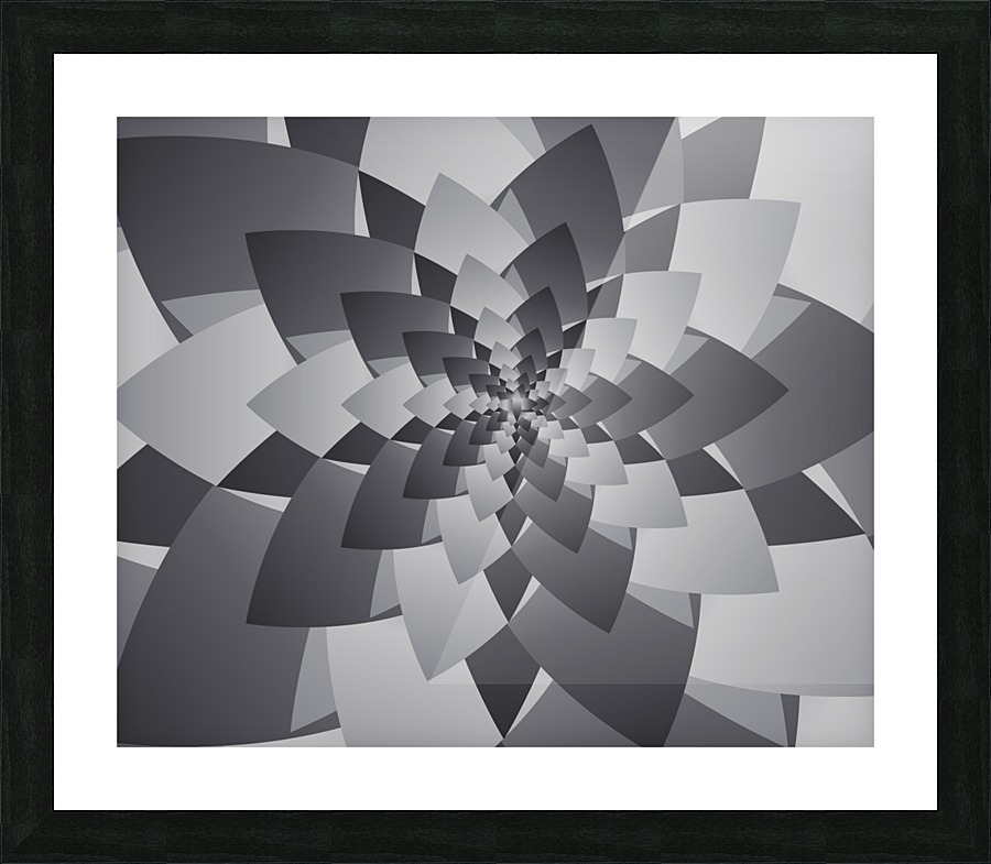 Fractal Black Artwork Picture Frame print
