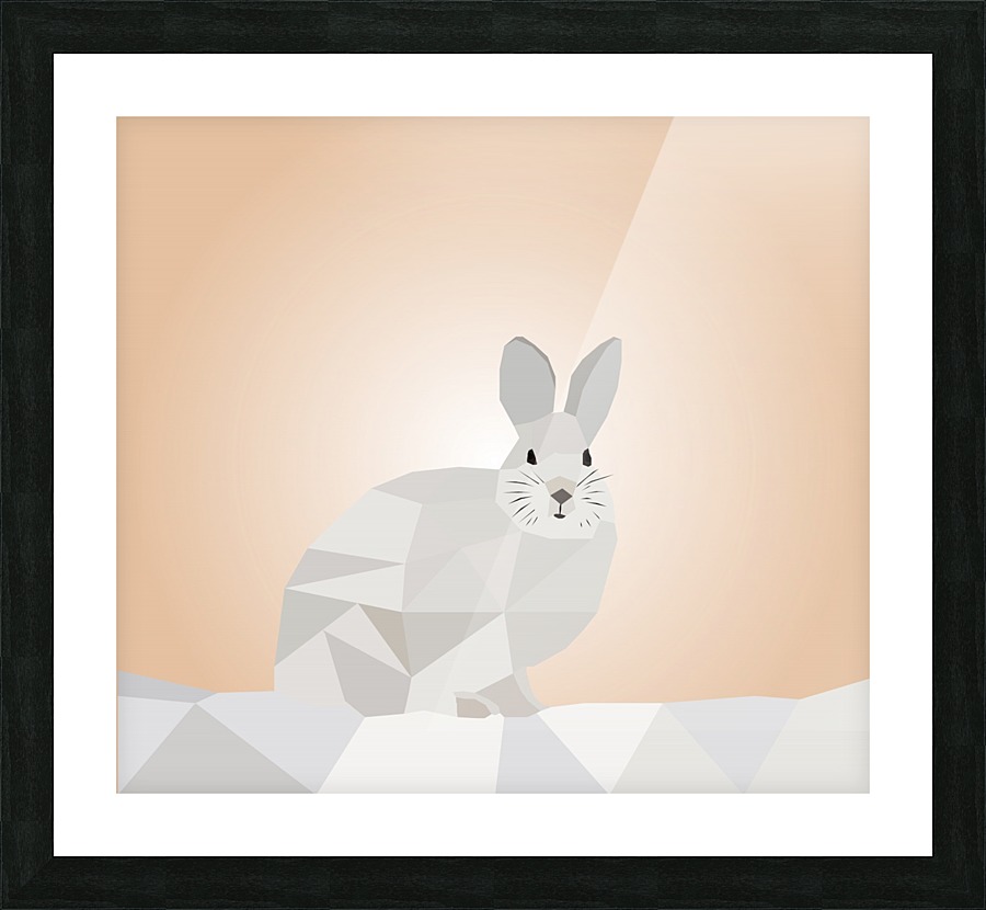 Rabbit LOW POLY ART Picture Frame print