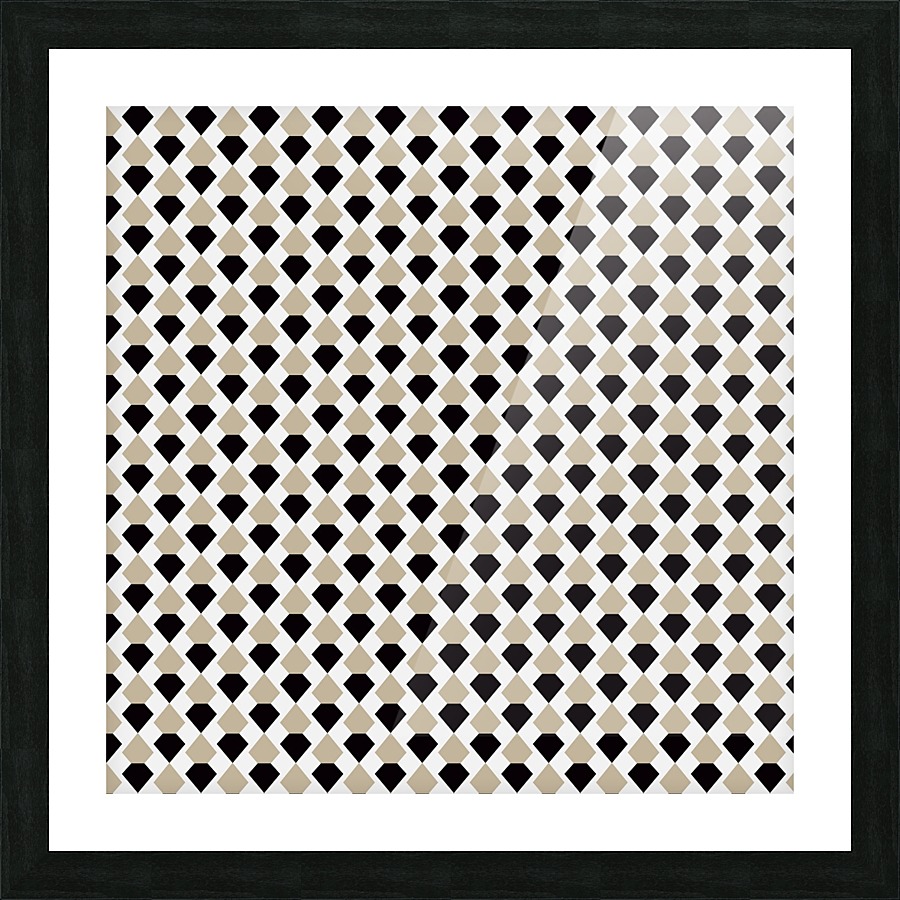 Black Pattern Artwork Picture Frame print