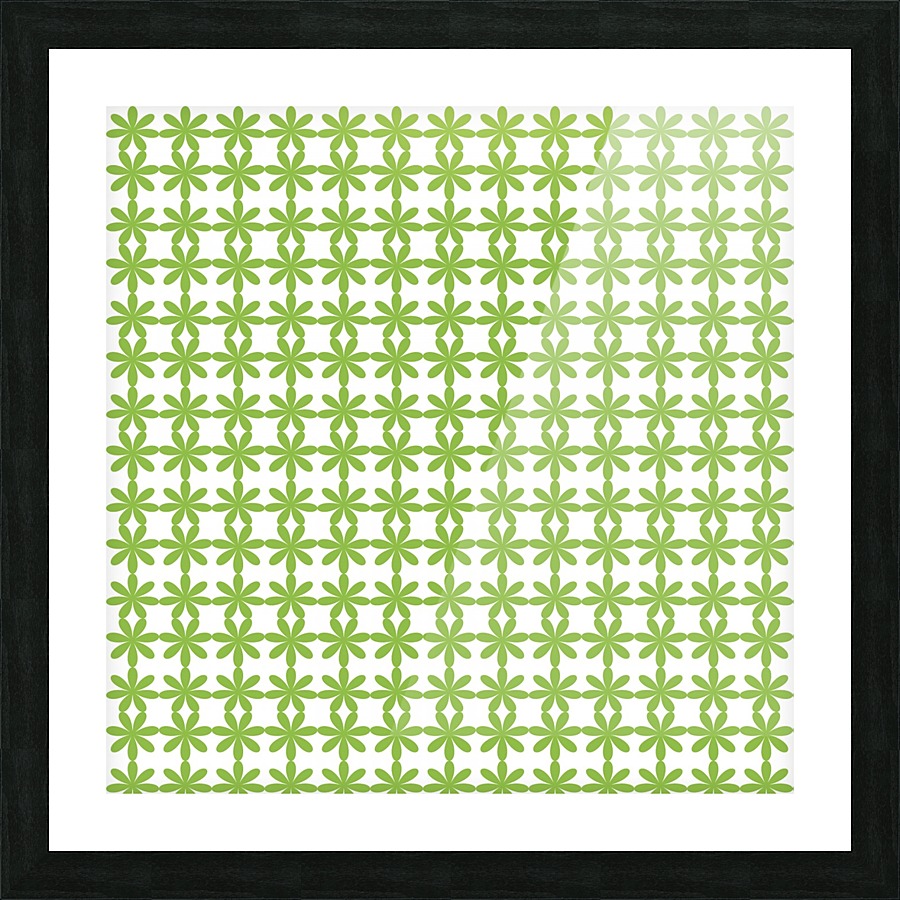 Green Flower Seamless Pattern Artwork Picture Frame print
