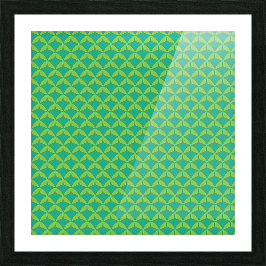 Green Leaf Pattern Artwork Picture Frame print