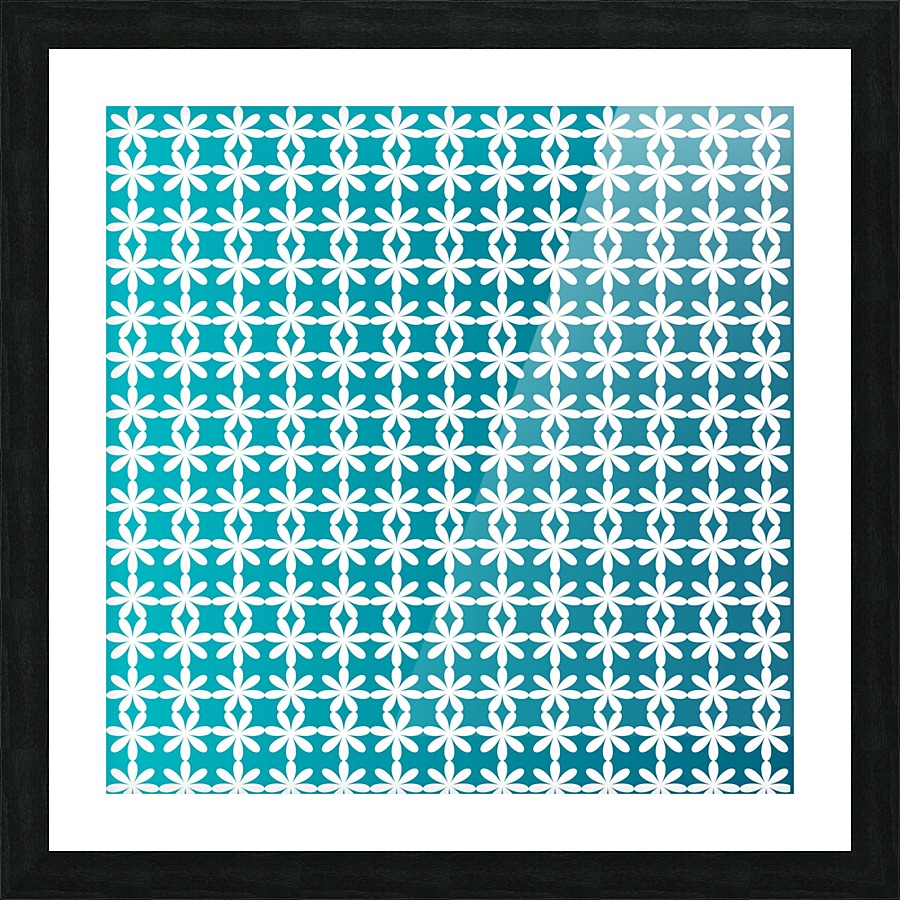 Floral Gradient Seamless Pattern Artwork Picture Frame print