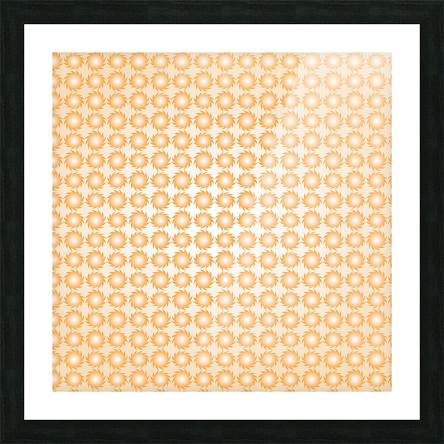 Orange Pattern Artwork Picture Frame print