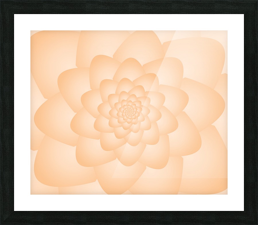 Pastel Orange Art Picture Frame print