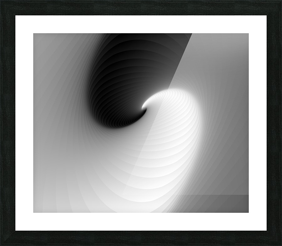Abstract White & Black Art Picture Frame print