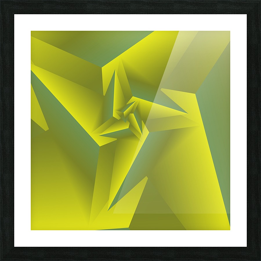 3D Triangle Pattern Art Picture Frame print