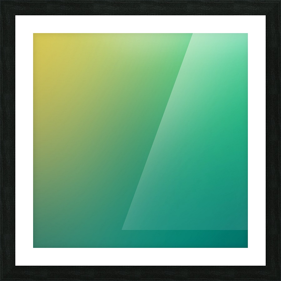Green to yellow Gradient Background Picture Frame print