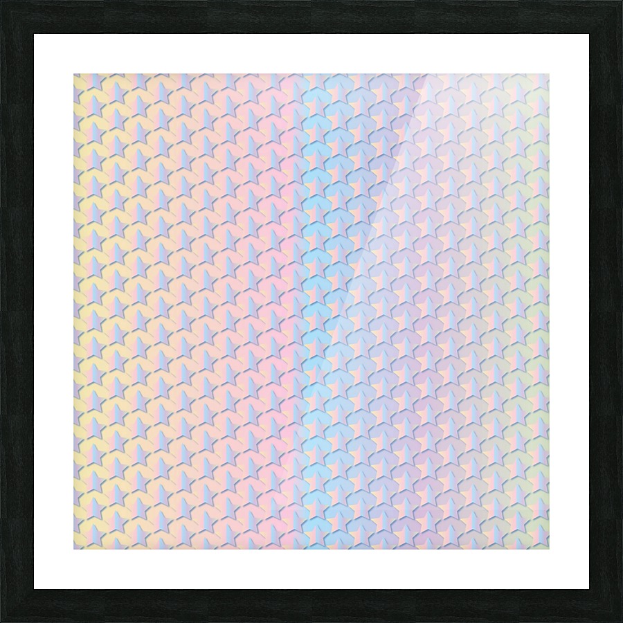 Multi color Star Pattern Picture Frame print