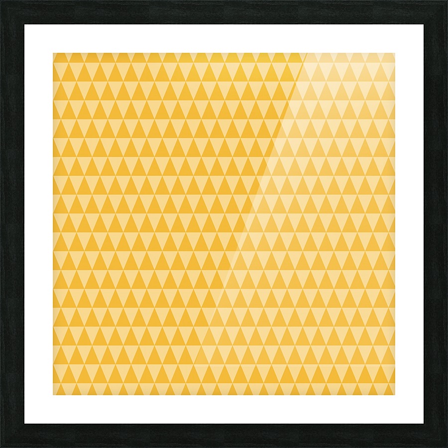  YELLOW Triangle Shape Seamless Pattern Background   Picture Frame print