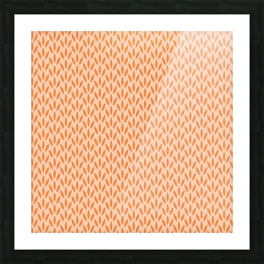 Orange Floral Seamless Pattern Background Picture Frame print