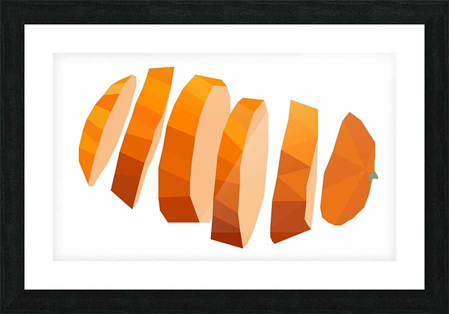 Orange Fruit Art Picture Frame print