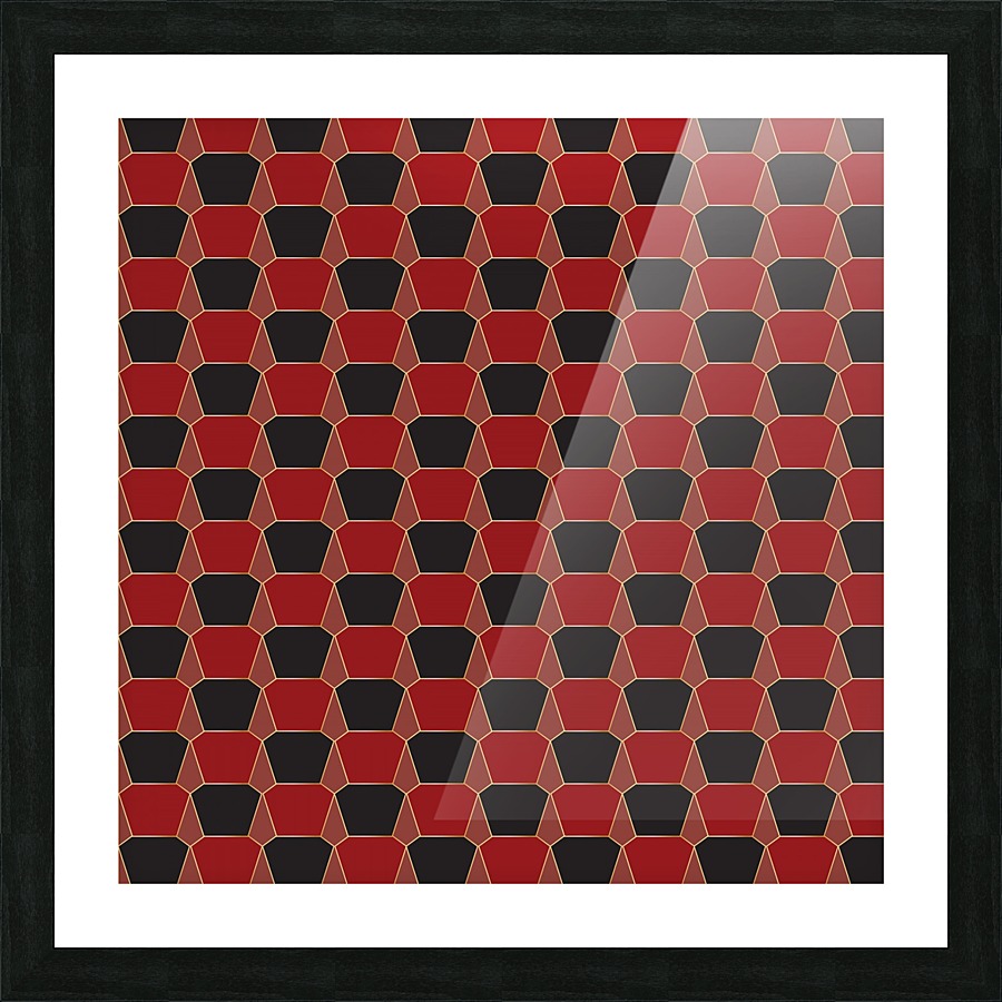 Golden Code Pattern Picture Frame print