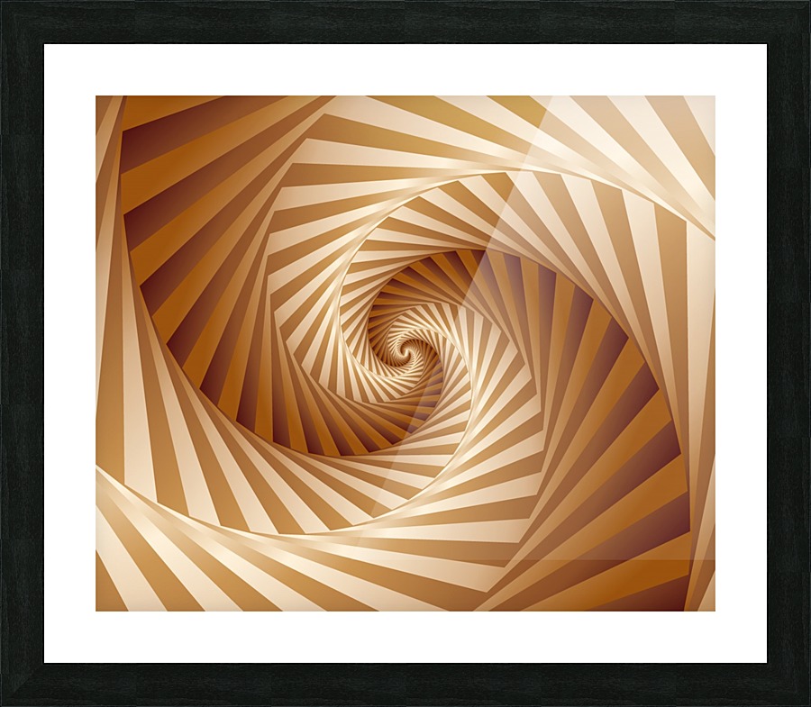 3D EFFECT Spiral Pattern Picture Frame print