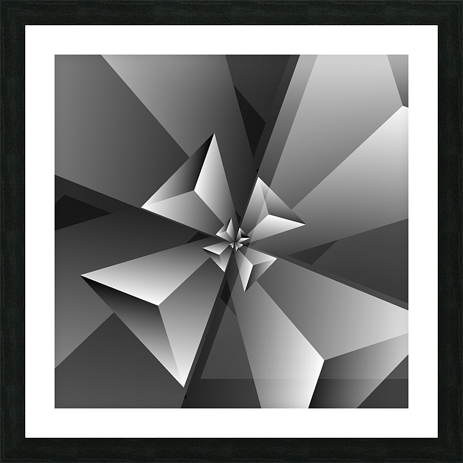 BlackishTrendy Triangle Pattern Picture Frame print