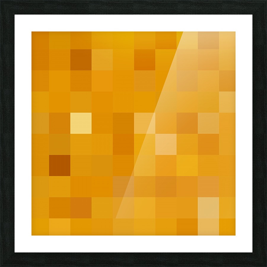 ORANGE MOSAIC PATTERN Picture Frame print