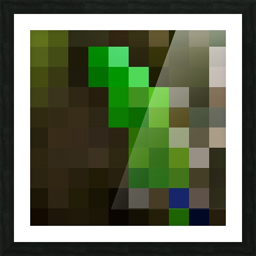 GREENISH MOSAIC PATTERN Picture Frame print