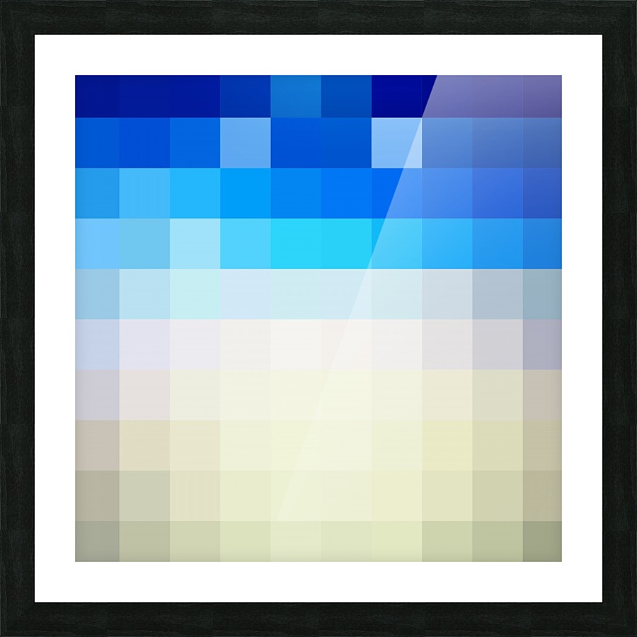 BLUISH MOSAIC PATTERN Picture Frame print
