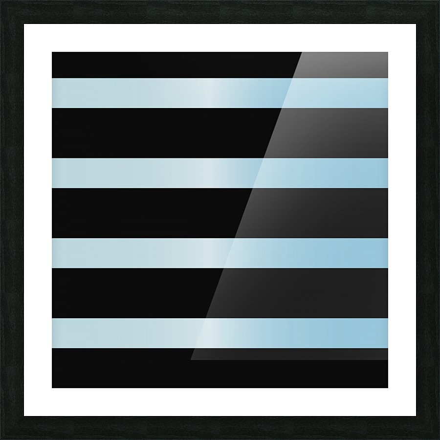AQUA STRIPE Picture Frame print