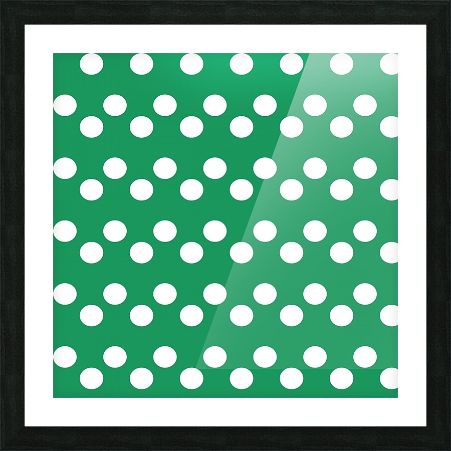 EMERALD Polka Dots Picture Frame print