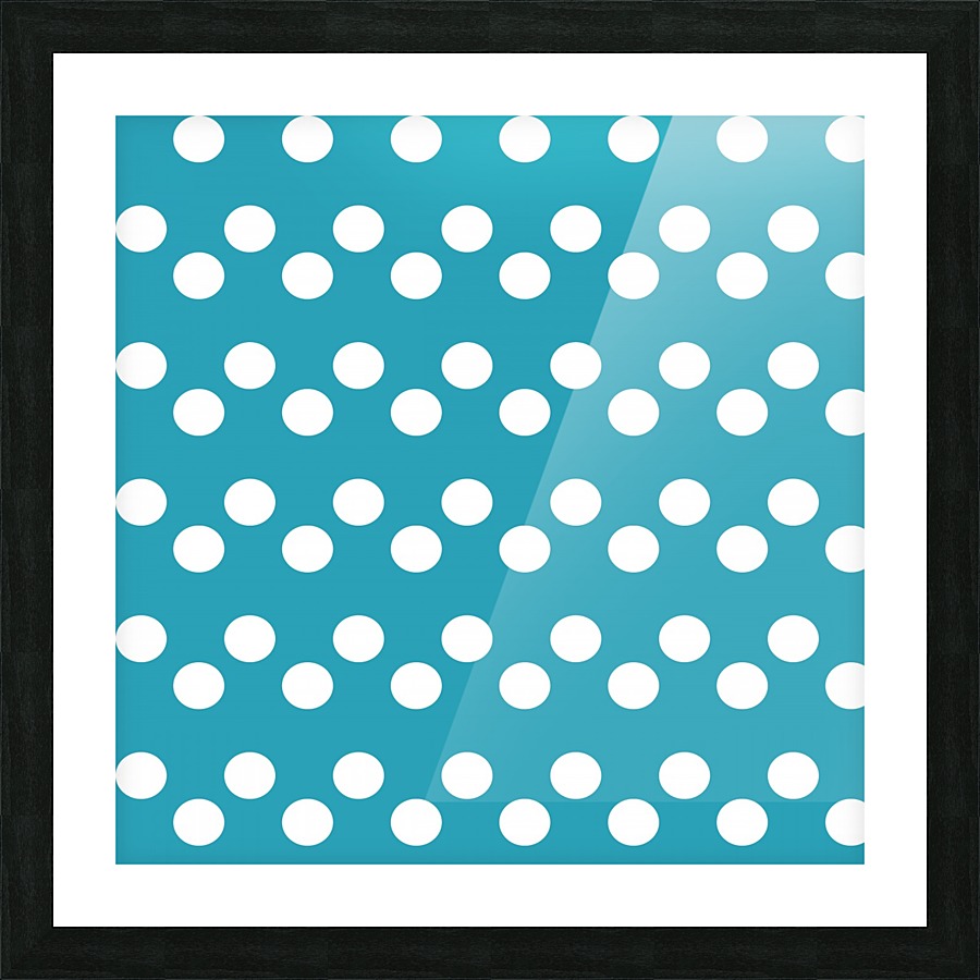 Light Blue Polka Dots Picture Frame print