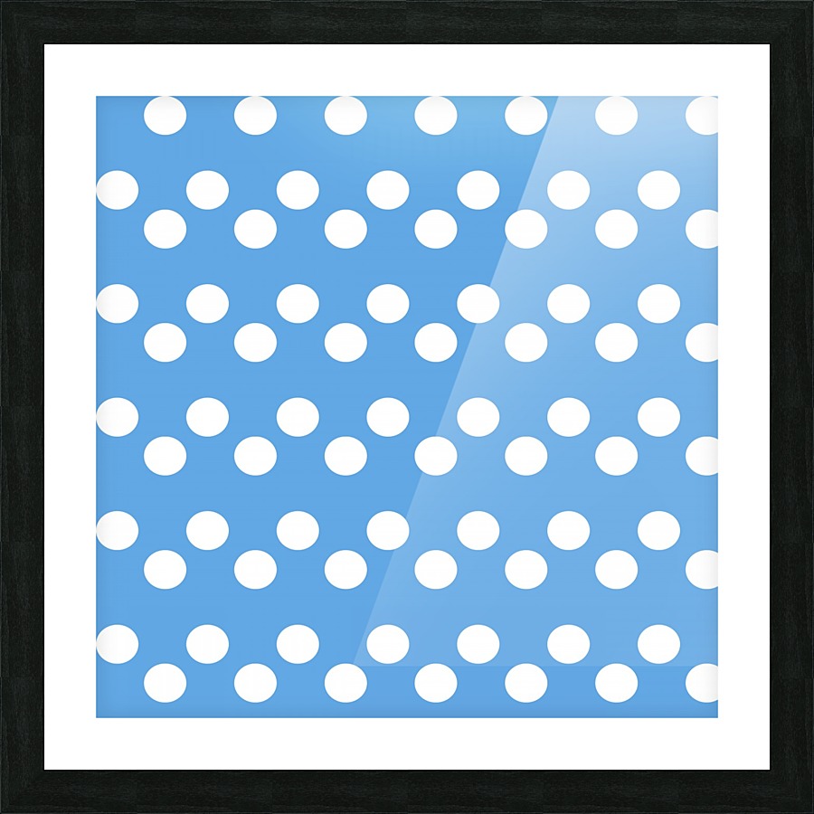 CORNFLOWER Polka Dots Picture Frame print