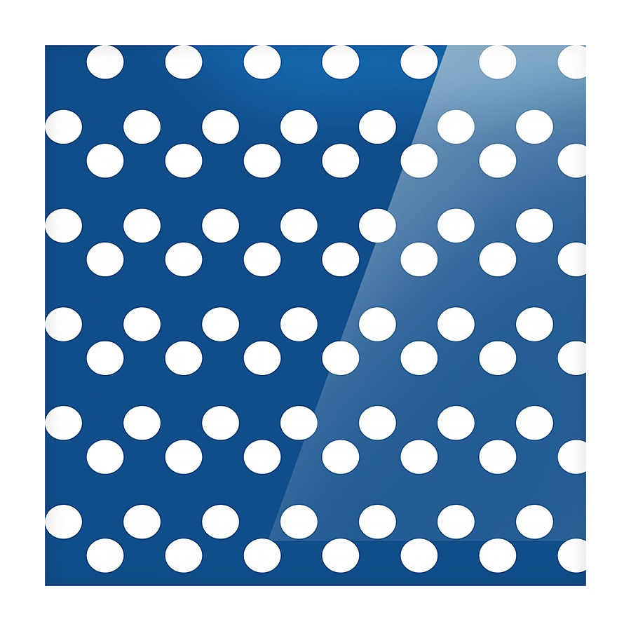 Dodger Blue Polka Dots Picture Frame print