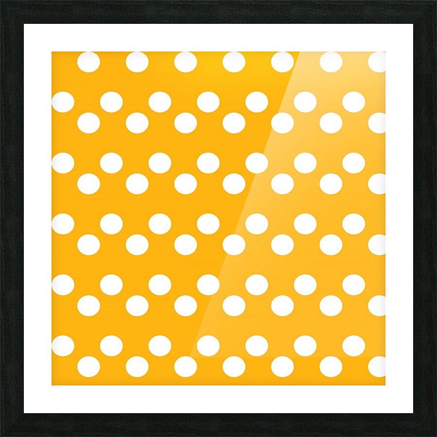 SUNFLOWER Polka Dots Picture Frame print