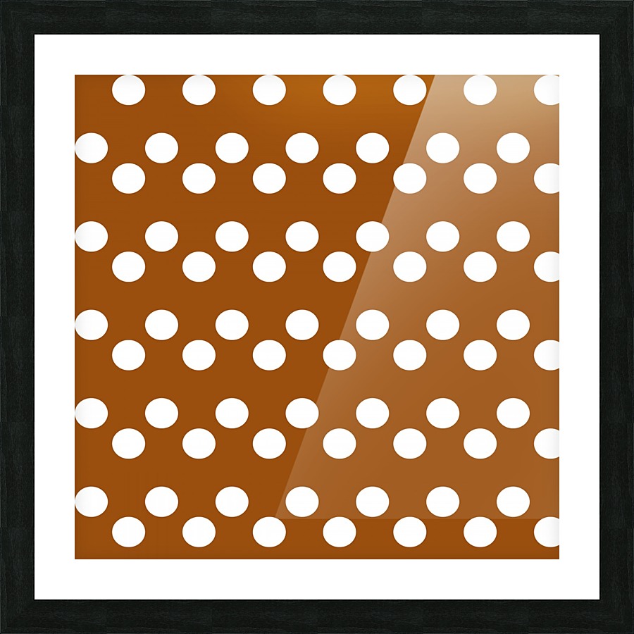 RUST Polka Dots Picture Frame print